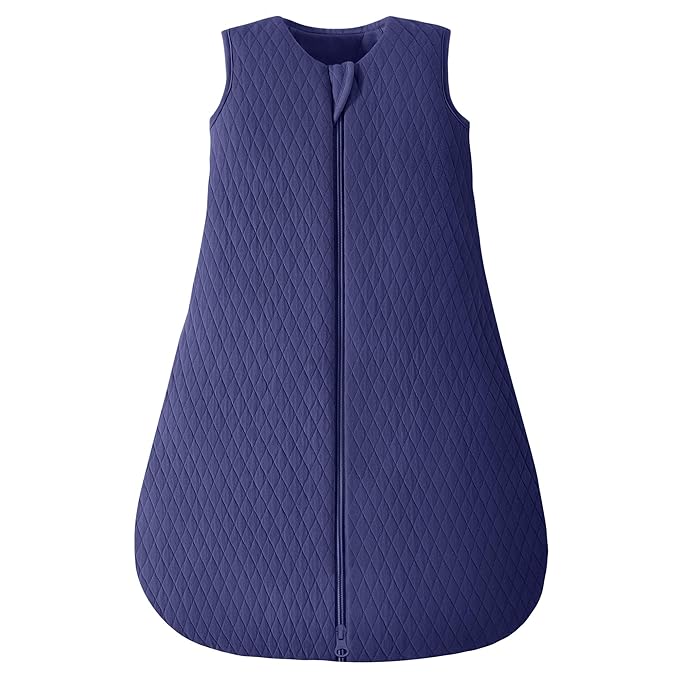 Yoofoss Baby Sleep Sack 12-18 Months TOG 2.5 Winter Baby Wearable Blanket, 100% Cotton Infant Sleeping Sack 2-Way Zipper Warm Quilted Sleepsack, Navy