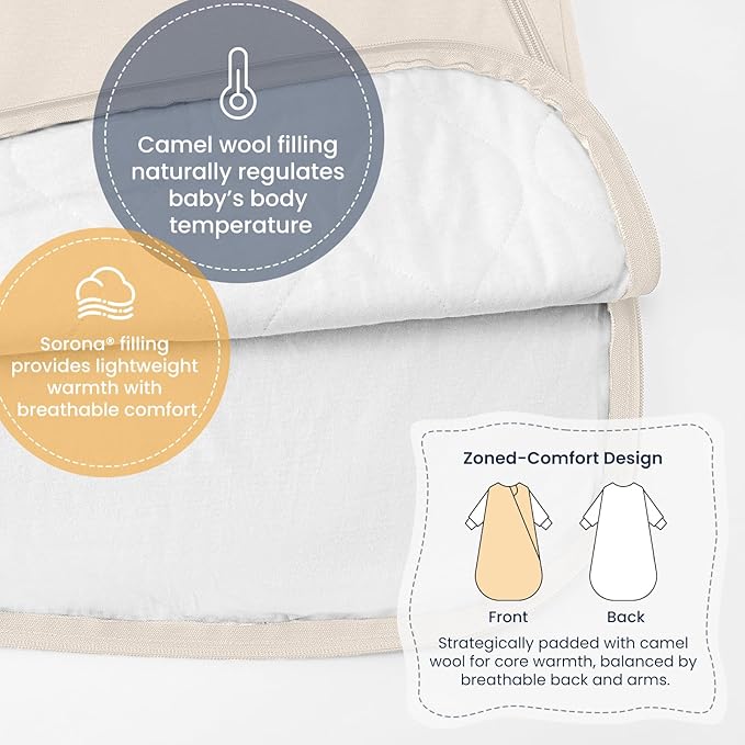 Unisex Sleeping Bag for Babies and Toddlers 1.0 Tog Sleep Sack 6-18 Months, Newborn Sleep Sack, Wearable Blanket Baby, One Piece Long Sleeves, Gifts for Baby
