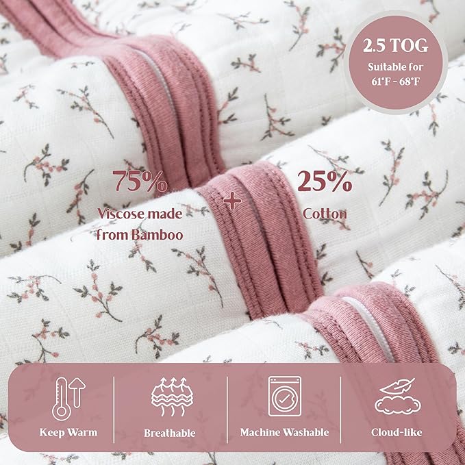 Coco Cuddle Unisex Baby Sleep Sack 2.5 TOG, Winter Warm Thick Wearable Blanket, Soft Rayon made from Bamboo Toddler Sleep Bag