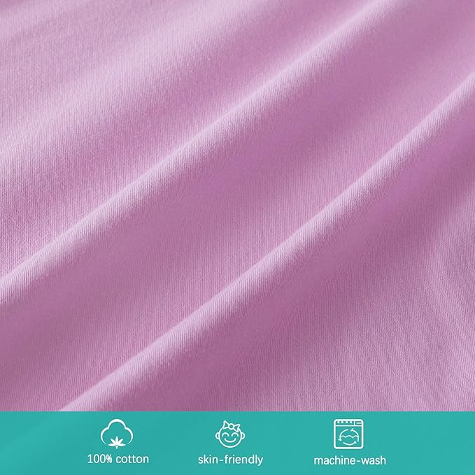 Bassinet Sheets Fit for Ronbei, Cuddor, Papablic, Cowiewie, Pamo Babe and Ingenuity Bedside Bassinet,100% Cotton, 2 Pack, Ultra Soft Bassinet Sheet, Pink and Violet