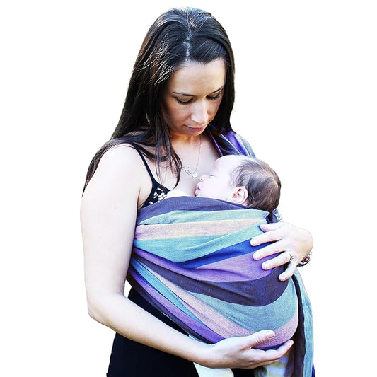 Hip Baby Wrap Ring Sling Baby Carrier for Infants and Toddlers - Beautiful, 100% Soft Cotton Baby Wraps Carrier for Babies 8-35 lbs - Perfect Baby Shower Gifts Moms and Dads - Nursing Cover (Winter)