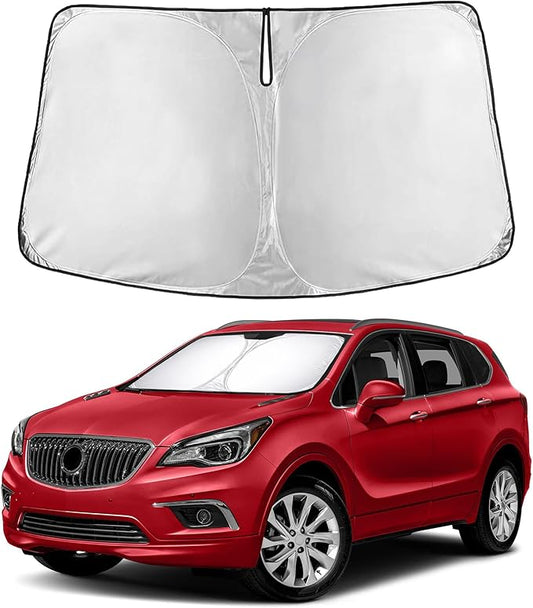 EcoNour Windshield Sunshade for Buick Envision 2016–2020 | Custom Fit Front Window Sun Shade | Blocks Harmful UV Rays & Reduces Heat | Foldable Sun Visor with Storage Pouch