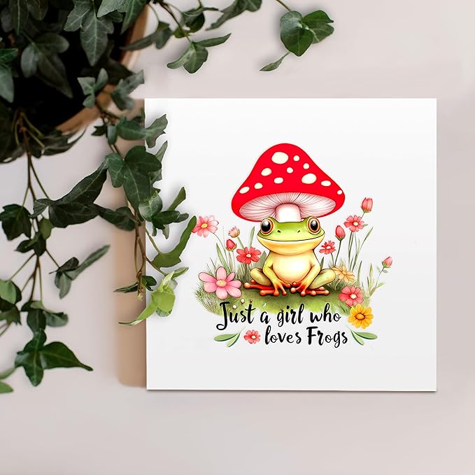 Frog Decor Wooden Box Sign Decorative, Home Room Desk Decorations For Teens Teenage Girls Age 8-12, Frog Lovers Themed Gifts Stuff Accessories Things Merchandise Items!