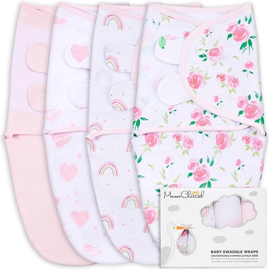Mama Cheetah Baby Swaddle Sack, Organic Swaddling Blanket, Newborn Swaddle Sleep Sacks, Adjustable Infant Swaddle Wrap, Easy Swaddles for Boy Girl 0-3 Month