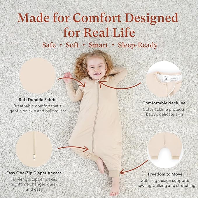 littogoose 1.0 TOG Toddler Sleep Sack with Legs, Baby Wearable Blanket for 6-18-36 Months 3T-4T, Early Walker Baby