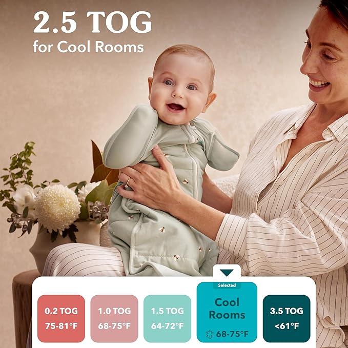 Love to Dream Swaddle UP, Transition Bag Warm 2.5 TOG, Gently Help Baby Safely Transition from Being Swaddled to Arms Free