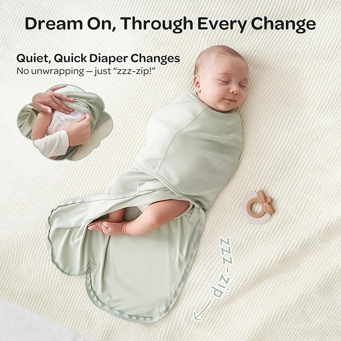 Momcozy Swaddles for Newborns, Quiet Fastener Suitable for Infant 0-3 Months, New-Parent-Friendly Swaddle Sack, Reduce Startle Reflex, Newborn Boys Girls Registry Essentials, 2-Pack, Serenity