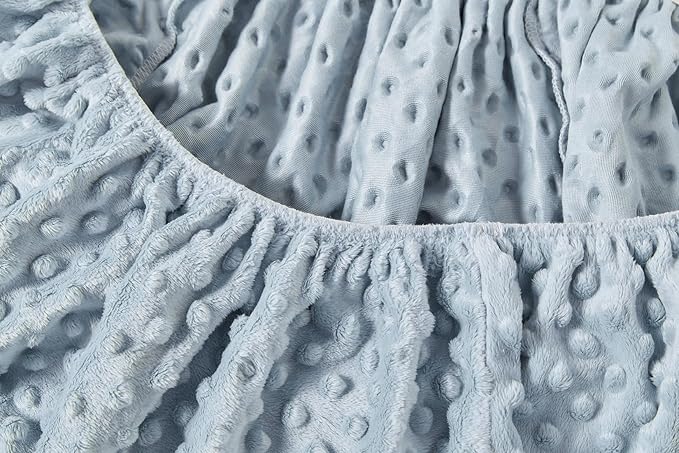 Changing Pad Cover Super Soft Dots Skin-Friendly Breathable Wipeable Changing Table Sheets for Baby Boy and Baby Girl (Cloud Blue)