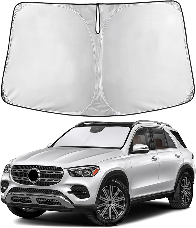 Econour Windshield Sunshade for Mercedes-Benz GLE 2020-2024 2025 2026, Sun Visor for Front Windshield & Window Sun Shade Cover, UV Heat Blocker & Protector, Car Accessories