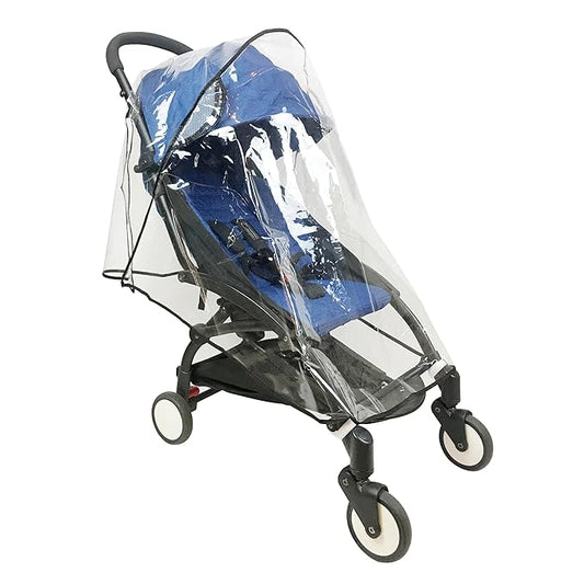 Stroller Rain Cover Universal Stroller Cover for Toddler Umbrella Stroller,Compact Travel Stroller,LLUFO Waterproof Snow Wind Weather Shield,Food Grade EVA No Odor