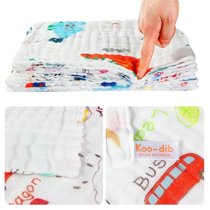 Baby Muslin Washcloths Baby Towels and Washcloths for Newborn Essentials Must Haves Wash Clothes Soft for Baby Muslin Burp Cloths for Face Baby Wash Cloths 10 Pack 10x10 Inches