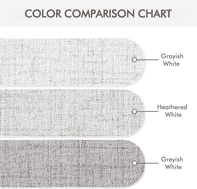 MIULEE 90 Inches Linen Textured Curtains for Bedroom 100% Blackout Thermal Insulated Heathered White Grommet Room Darkening Drapes Luxury Decor for Living Room Nursery 52 x 90 Inch (2 Panels)