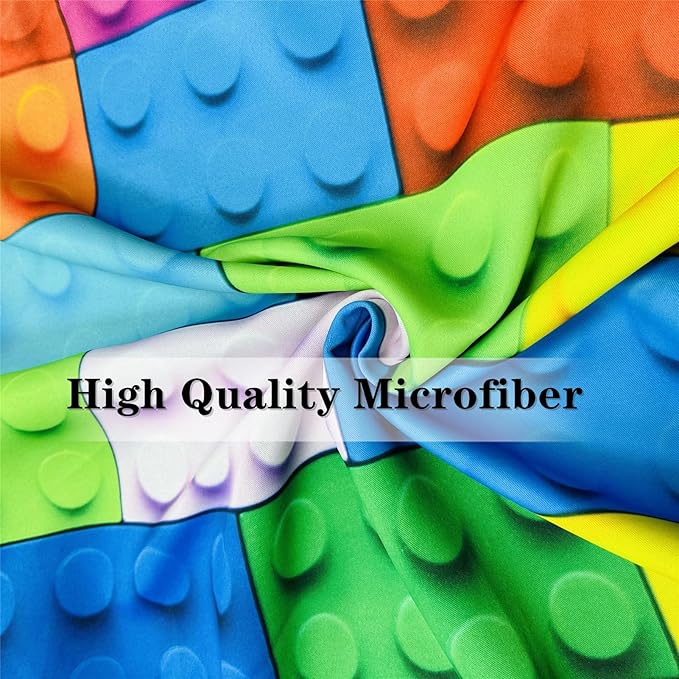 Nursery Curtains W29.5 x L65 Inch Grommet Thermal Insulated Blackout Window Drapes Colorful Cubes Blocks Print Pattern Children's Room Decor for Kids Boys Girls Nursery Baby Bedroom 2 Panels