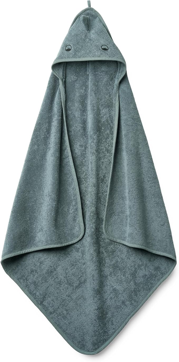 Baby Hooded Towel – Organic Cotton Baby Bath Towels – Baby Towels, Baby Bath Towels for Baby Boy, Baby Girl, Large 32" x 32" Super-Soft and Absorbent Baby Towels for Newborn (Dino - Tradewinds)