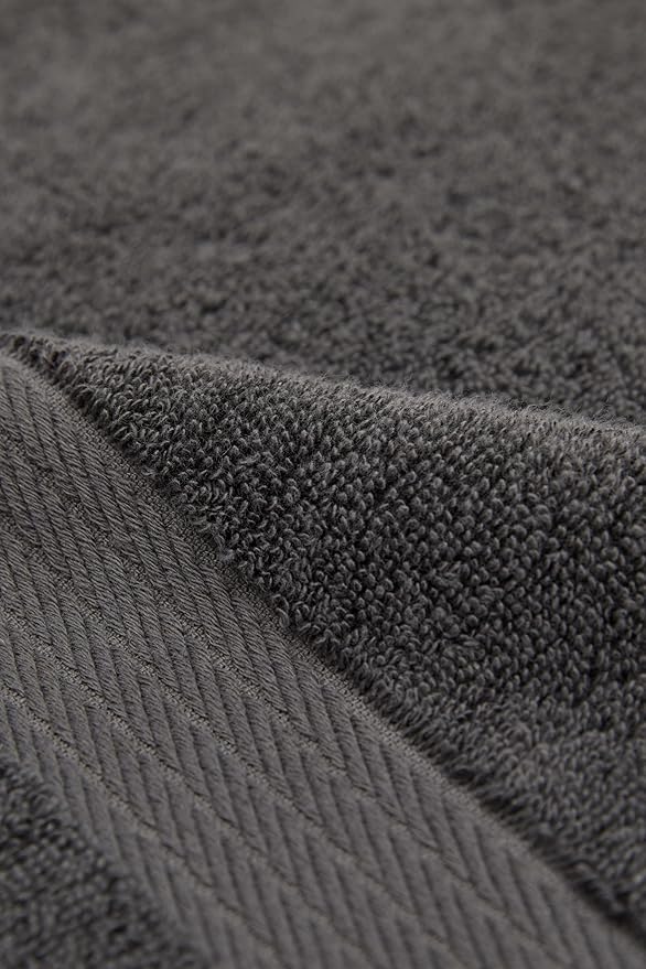 Ozdilek 6-Piece Washcloth Set 13x13 100% Turkish Cotton, 600 GSM, Soft, Gentle on Sensitive Skin, Multi-Purpose Use, Washable, Reusable, Ideal for Baby Care & Spa 6 Towels(Anthracite Gray)