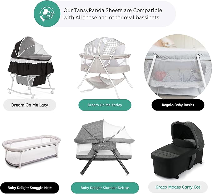 Bassinet Sheets for Dream On Me Karley, Lacy, Poppy, Chicco LullaGlide, Ingenuity Foldaway Rocking, Safety 1st Nap and Go, 3 Pack, 33 x 17, Ultra Soft, Unisex Boys Girls, Gray (Ocean Fish)