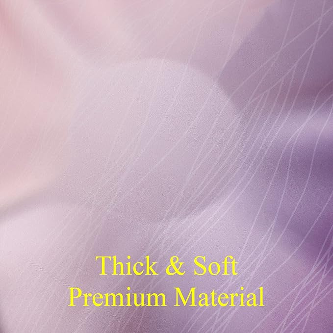 Pink and Purple Curtains 45 Inch Length 2 panels,Full Light Blocking Ombre Blackout Curtains, Kids Room, Thermal Insulated Noise Reducing Gradient Blackout Curtains for Girls Bedroom,42x45 Inch,adult