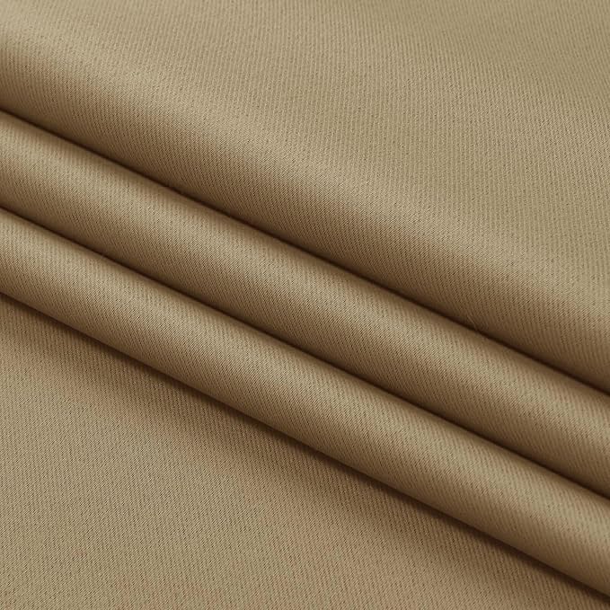 Aiyufeng Taupe Short Blackout Curtains for Bedroom 54 Inches Long 2 Panels Set, Solid Thermal Insulated, Energy Saving Window Treatment Curtains Blackout Drapes, W40 x L54 Inch, Taupe