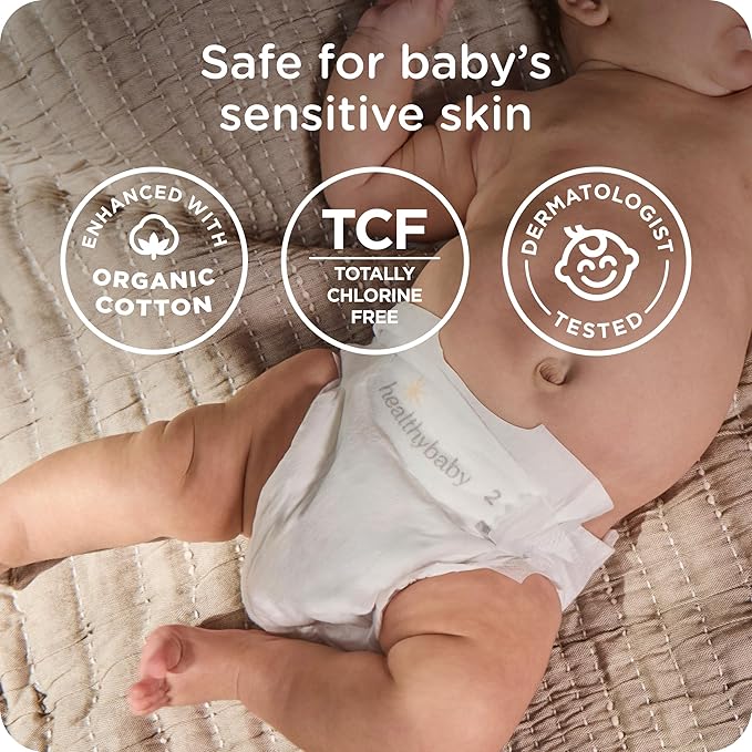 Our Diapers | The First EWG Verified & Microbiome-Friendly Diaper | 12-Hour Leak Protection | Made with Organic Cotton & Plant-Derived Materials | Totally Chlorine Free | Size 6 (32+ lbs) 26 Count