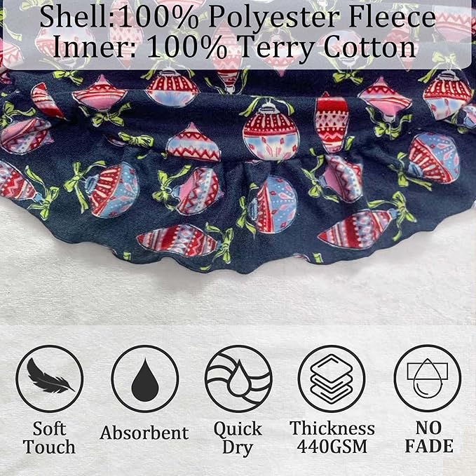 VOOVA & MOVAS Toddler Car Seat Poncho with Ruffle Trim | Soft 100% Cotton | Absorbent Thick Towel for Bath, Swim, Beach & Winter | Cozy, Lamp