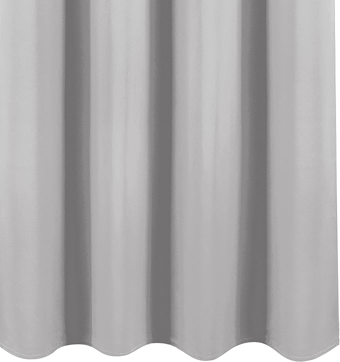 LEMOMO Blackout Curtains 52 x 63 Inch Light Grey Curtains 2 Panels Darkening Thermal Insulated Bedroom Curtains