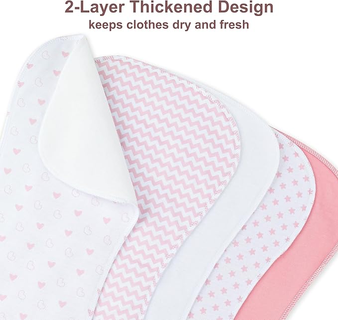 Benoxine 10-Pack Burp Cloths for Baby Boys and Girls, Baby Burp Cloth,Baby Washcloths, Burp Rags, Large Neutral Burp Clothes for Newborn