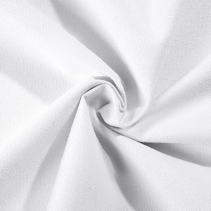 ChadMade 108 Inches Long Blackout Curtains, Privacy Protection Drapes Rod Pocket Back Tab Hook Belt Flat Hooks Curtains for Bedroom Windows, Snow White, 2 Panels, 50 W x 108 L Inch