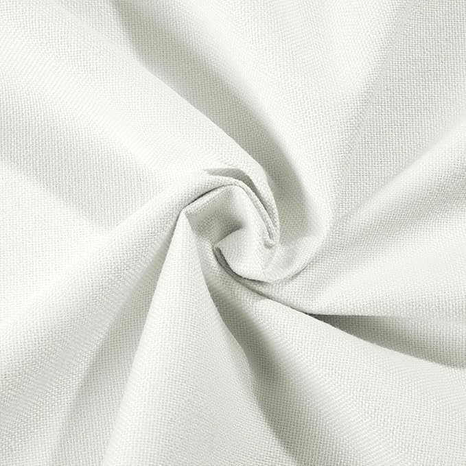 ChadMade Set of 2 Panels 216 Inches Extra Long Curtains, Blackout Curtains Rod Pocket Back Tab Hook Belt Flat Hooks Window Treatments for Apartment, Ivory White, 2 Panels, 50 W x 216 L Inch