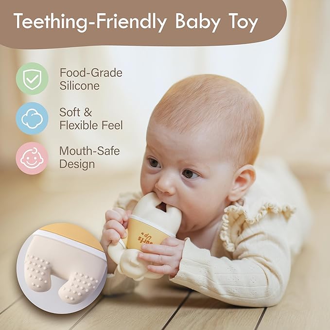 Moonkie Food Grade Silicone Toy Cars for Babies & Toddlers, Push and Go Baby Car Toys 6–12 Months, Baby Teething Toys 4–6 Months, One-Piece Design Infant Toys, Birthday Gifts for Boys & Girls, 5 Pack