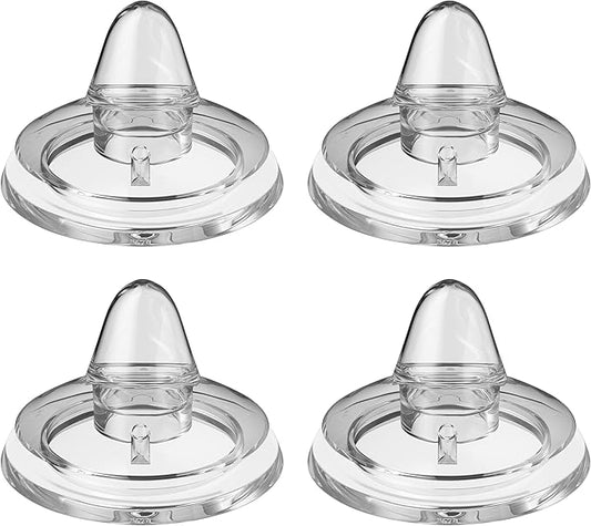 Sippy Spout Nipples for Dr. Brown's Wide-Neck Bottles & Sippy Spout Bottles,Leak-Proof Replacement Silicone Bottle Spouts Nipple BPA-Free, 6m+, 4 Count
