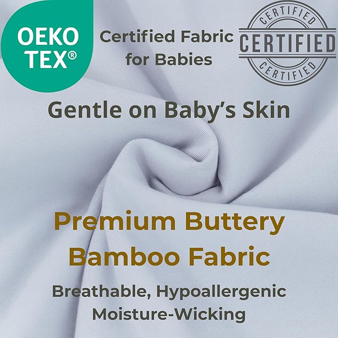 YumiBabe Premium Baby Sleep Sack, Organic Bamboo Wearable Blanket Ultra-Soft, Safe, Breathable Baby Sleeping Bag