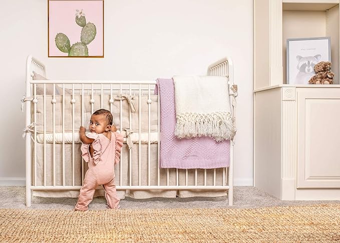Crib Fitted Sheet by Pure Bamboo, Genuine 100% Organic Viscose Derived from Bamboo, Luxuriously Soft, Ultimate Cooling, Fits Standard Size Crib Mattress (White)