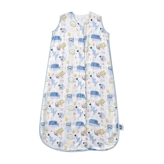 TADO MUSLIN Toddler Sleep Sack 1-2T, 0.5 TOG Lightweight Wearable Blanket, 100% Organic Cotton Muslin, Sleeveless, 2-Way YKK Zipper, OEKO-TEX Certified