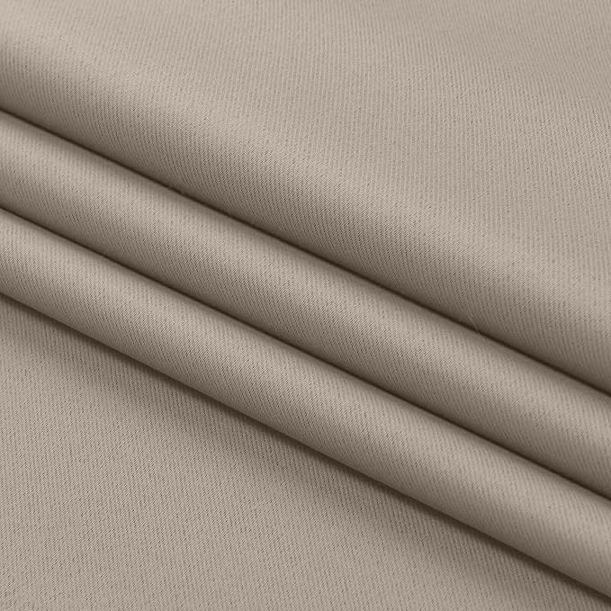 Aiyufeng Stone Blackout Curtains for Bedroom 72 Inch Length 2 Panels Set, Privacy Thermal Insulated Rod Pocket Door Window Curtains for Patio French Door Front Door, W40 x L72 Inch, Stone