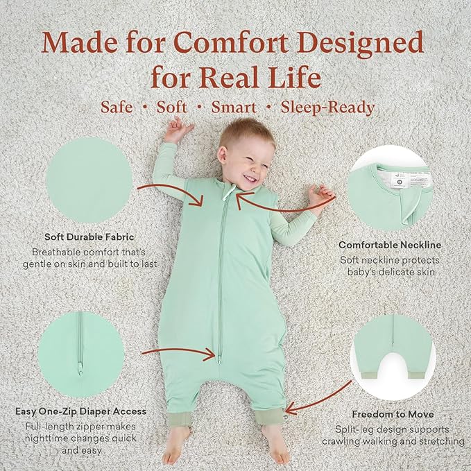littogoose 1.0 TOG Toddler Sleep Sack with Legs, Baby Wearable Blanket for 6-18-36 Months 3T-4T, Early Walker Baby