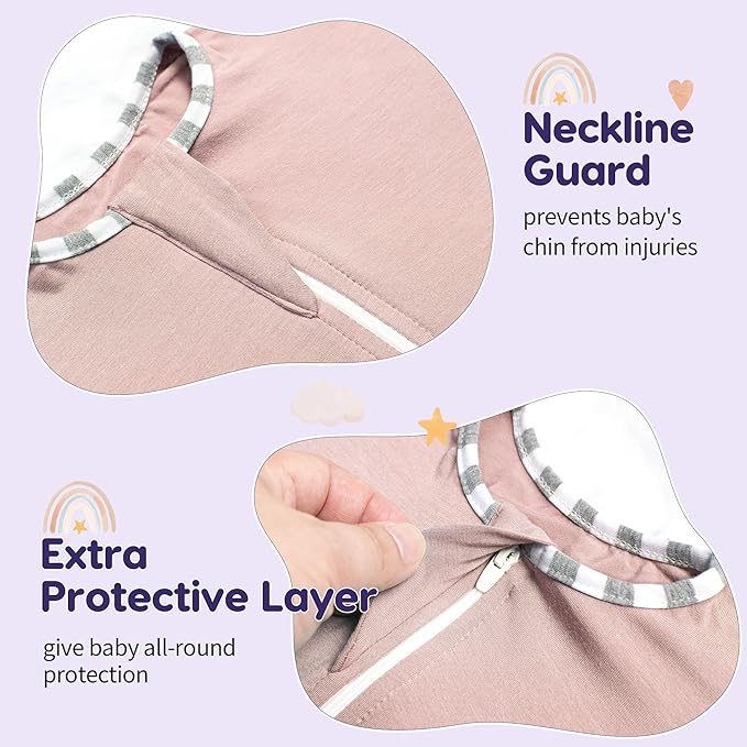 PuppyPaws Baby Sleep Sack 2-Pack Set, Transitional Swaddle, Sleep Sack 9-15 Months, Wearable Blanket Baby with 2-Way Zipper Summer, 95% Rayon derived from Bamboo, 5% Spandex