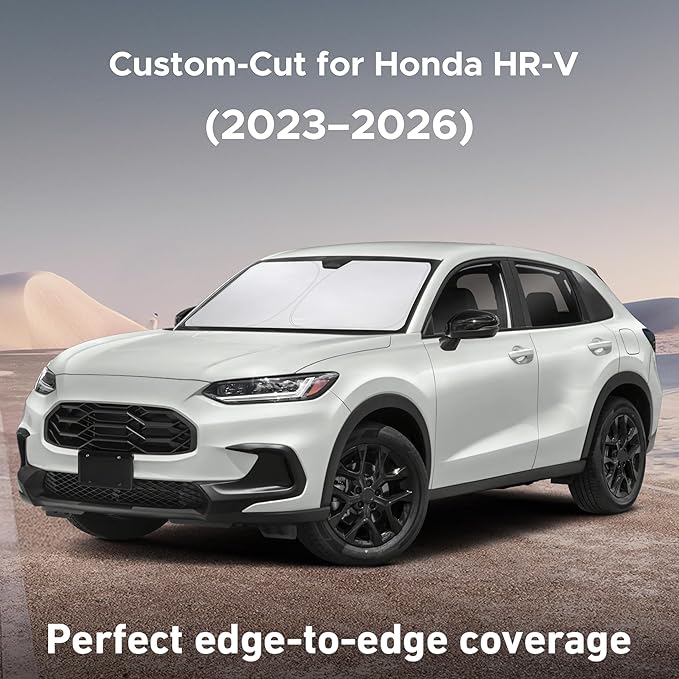 Econour Windshield Sunshade for Honda HR-V 2023-2024 2025 2026, Sun Visor for Front Windshield & Window Sun Shade Cover, UV Heat Blocker & Protector, Car Accessories