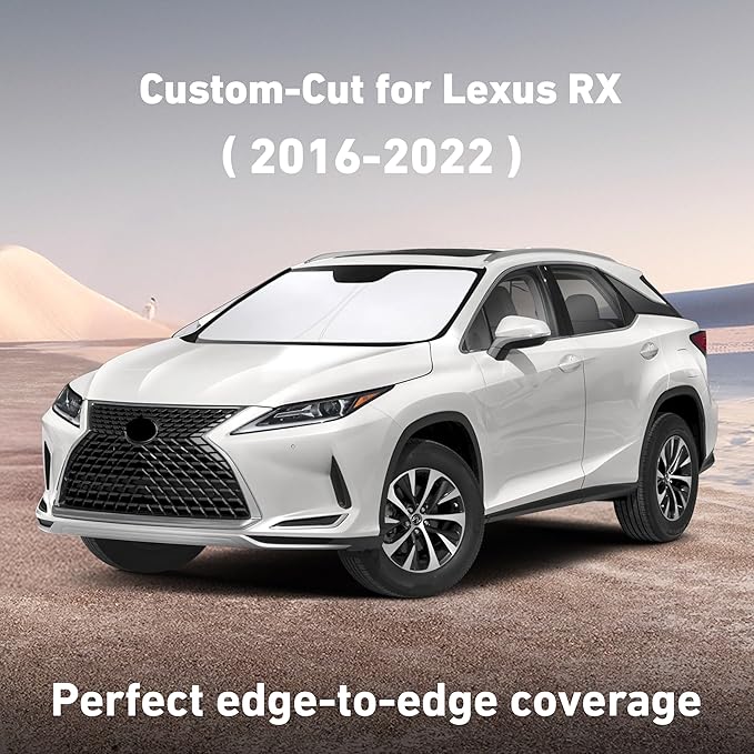 Econour Windshield Sunshade for Lexus RX 350 2016-2020 2021 2022, Sun Visor for Front Windshield & Window Sun Shade Cover, UV Heat Blocker & Protector, Car Accessories