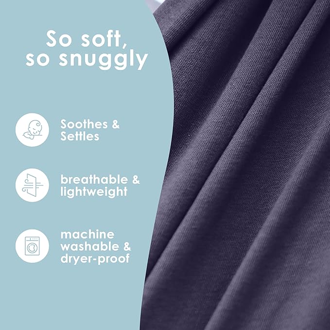 Sleepy Wrap Stretchy Ergonomic Baby Carrier Sling for Newborns to Toddlers - Hands-Free Lightweight Baby Wrap 7-35 lbs (Navy Blue)