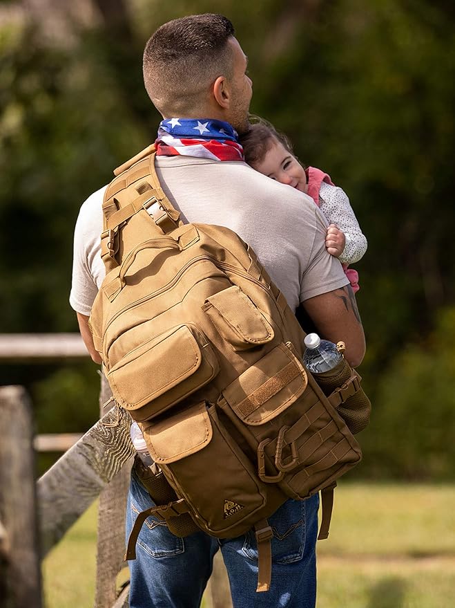 Sling Diaper Bag for Dad; Single-handed Diaper Changing System. Changing Pad and much more included