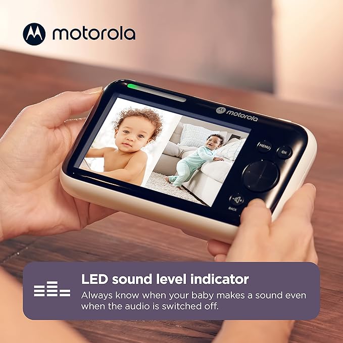 Motorola Nursery WiFi Video Baby Monitor with Camera and Audio, 5" Screen, HD PIP1510 Connect, 1000ft Range, Wall Mount, 2-Way Audio, Lullabies, Temperature Sensor, Zoom, Tilt