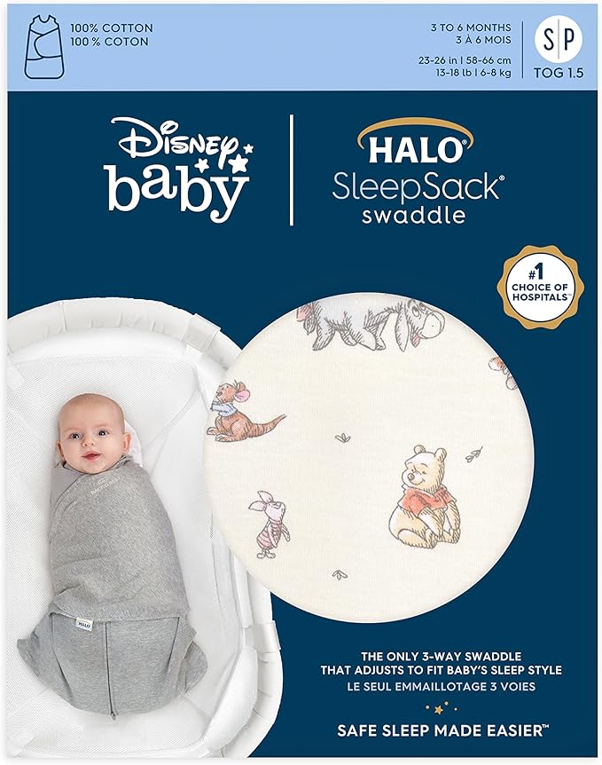 HALO Sleepsack, 100% Cotton Wearable Blanket, Swaddle Transition Sleeping Bag, TOG 0.5