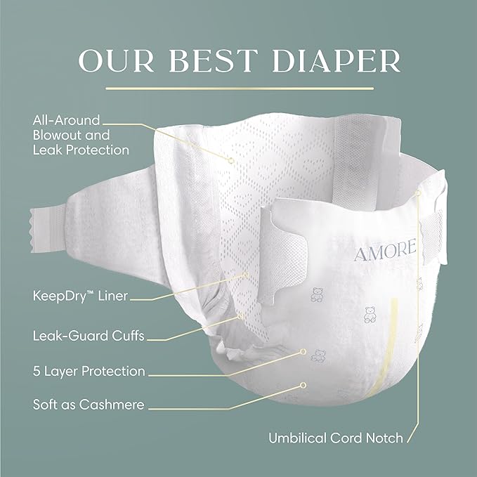 Pampers Amore, Size 7 (26-50 lbs), 60 Count, Our Best Diaper