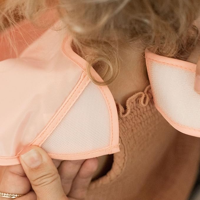 Tiny Twinkle Mess-Proof Baby Bibs for Eating | Waterproof, Wipeable Toddler Bibs with Catch-All Pocket | Feeding Bibs for Girls & Boys(5 Pack, Girl Spring)