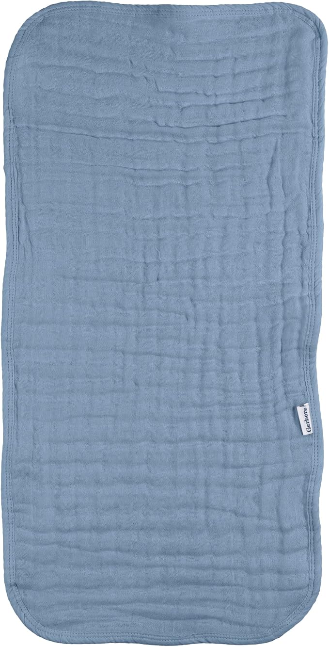 Gerber Baby Unisex Muslin Burp Cloths 72-Pack, Multi Blues Browns, Large Size 20" x 10"