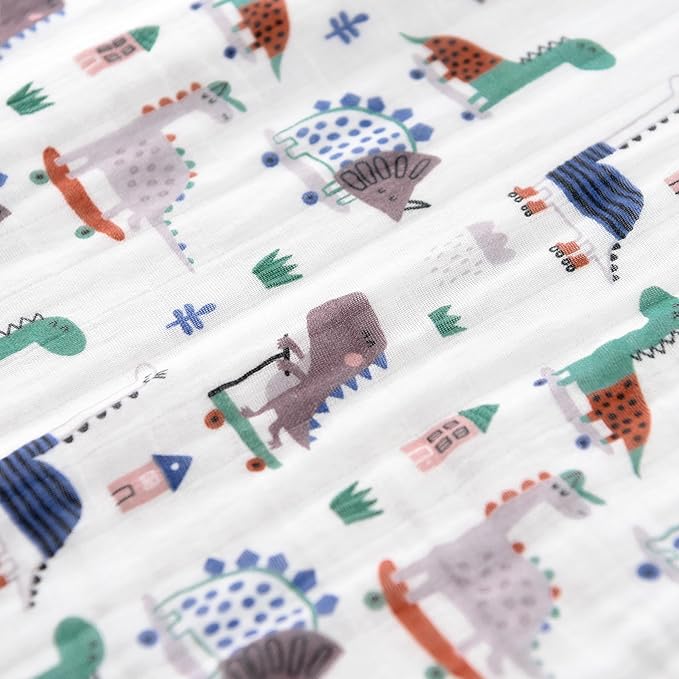 TADO MUSLIN Baby Sleep Sack 2-4 T Baby Wearable Blanket 100% Organic Cotton 0.5 TOG Toddler Sleep Sacks 2- Way Zipper Soft 4 Layers Muslin 2T 3T 4T Dinosaur