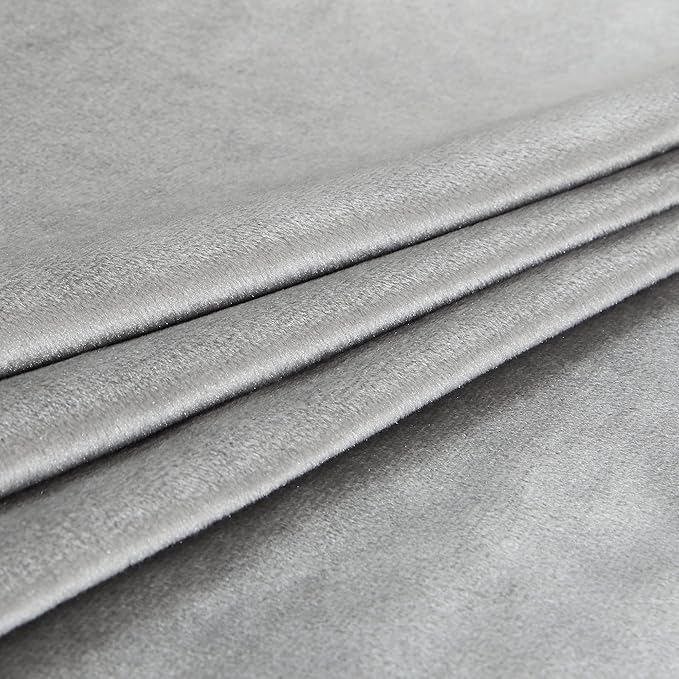 PRIMROSE Silver Grey Curtains 108 inch for Living Room,2 Panels Drapes Blackout Rod Pocket Back Tab Window Treatment Room Darkening Thick Decorative Curtains for Bedroom