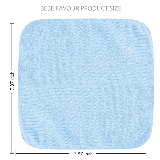 12 Pack Baby Washcloths 100% Cotton - Small Terry Wash Cloths 7.8" x 7.8" Soft Face Washcloth for Hand Body Sensitive Skin Thin Absorbent Wipes for Newborns Infant