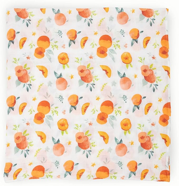 Little Unicorn Muslin Swaddle Blanket for Newborns & Infants | Soft & Breathable Fabric | Set of 3 Baby Blankets for Swaddling, Nursing, Shower Gifts (Georgia Peach)
