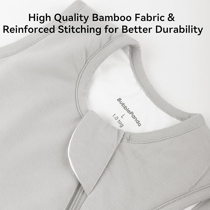 Rayon Made from Bamboo Sleep Sack 6-12 Months 2.5 Tog Winter Warm Ultra Soft Baby Wearable Blanket Toddler Sleep Sack for Babies Unisex Girl Boy 2-Way Zipper Quilted Thick Baby Sleeping Bag